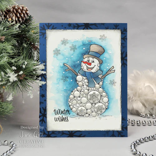 Woodware Clear Singles Big Bubble - Snowman 4 in x 6 in Stamp