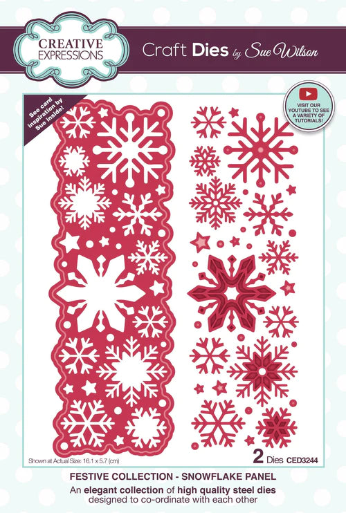 Creative Expressions Sue Wilson Festive Snowflake Panel Craft Die Vie