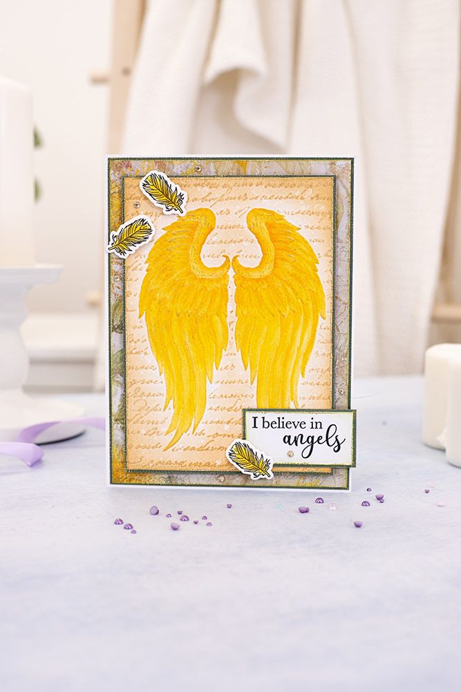 Angel Collection Clear Acrylic Stamp Set - Angel Blessings