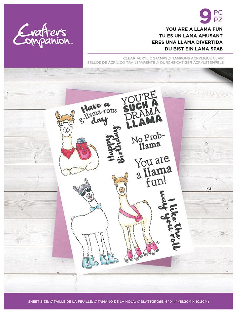 Crafters Companion Clear Acrylic Stamp – You are a llama fun