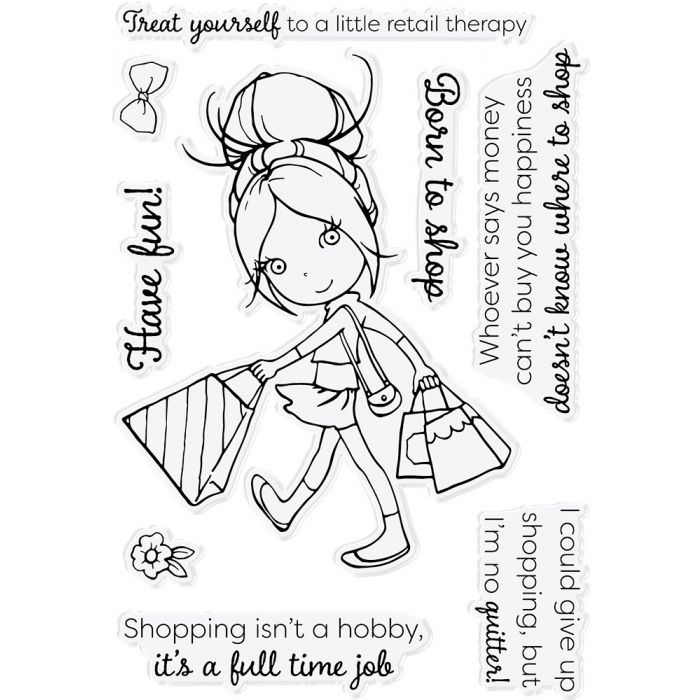 CC - Clear Acrylic Stamps - Born to Shop