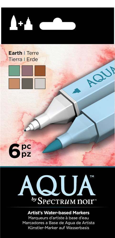 Aqua Markers by Spectrum Noir 6pc Set - Earth