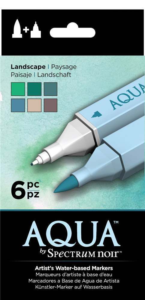 Aqua Markers by Spectrum Noir 6pc Set - Landscapes