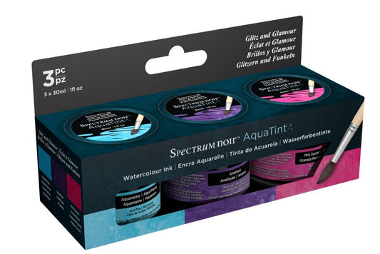 Spectrum noir - AquaTint Watercolour Ink 3pc Set - Glitz & Glamour