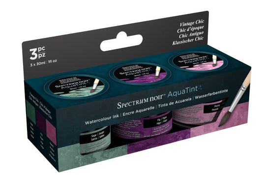 Spectrum noir - AquaTint Watercolour Ink 3pc Set - Vintage Chic