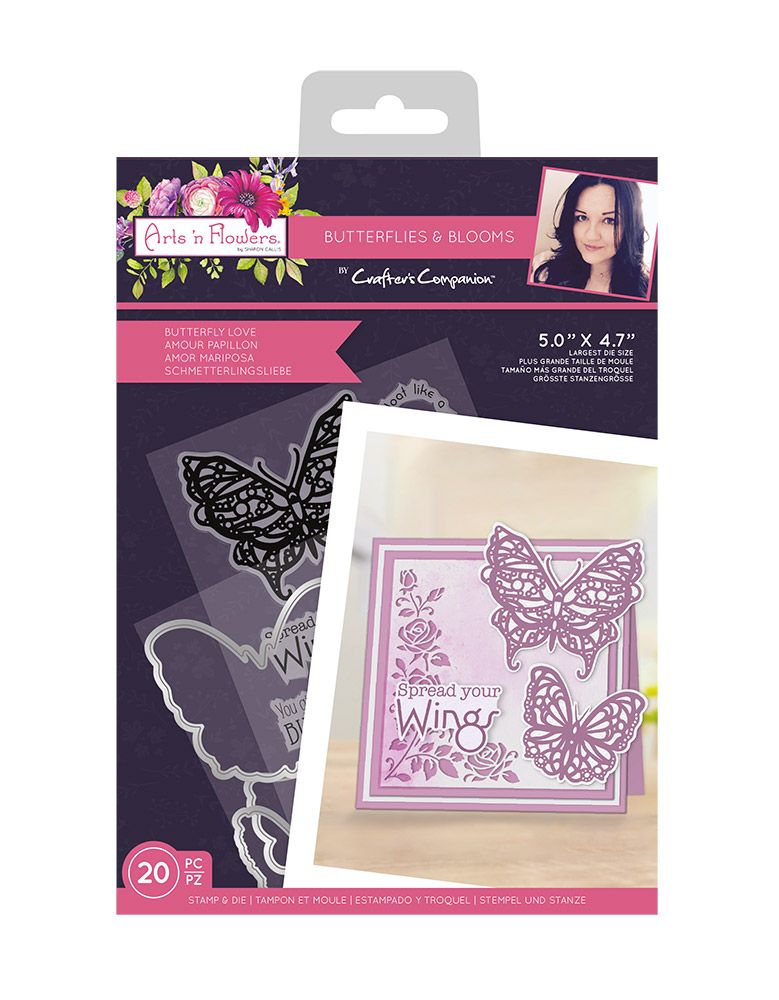 SCC-AF-BB-STD-BL Sharon Callis Crafts Arts n Flowers Butterflies and Blooms - Butterfly Love