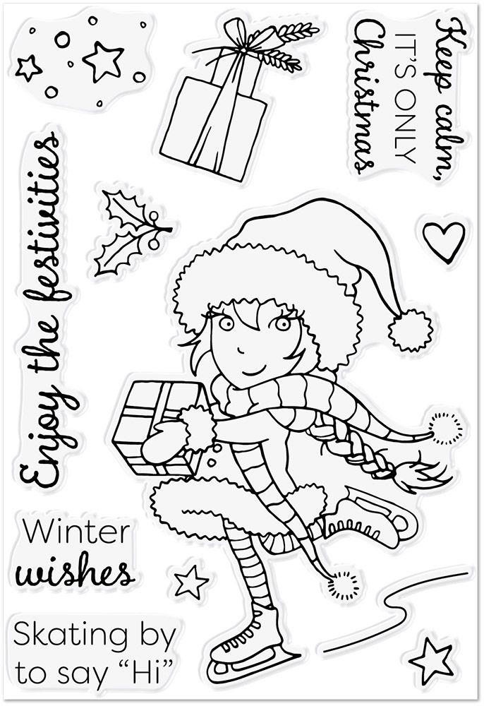 Annabel Spenceley Photopolymer Stamp - Enjoy the festivities