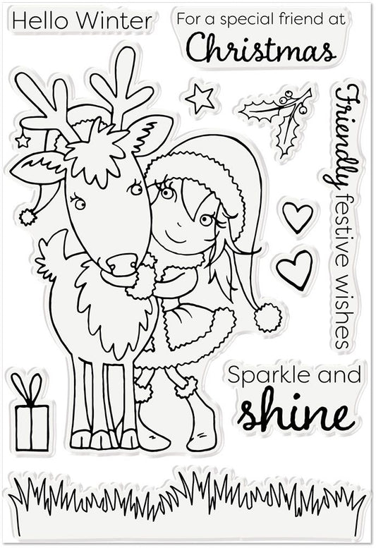 Annabel Spenceley Photopolymer Stamp - Hello winter