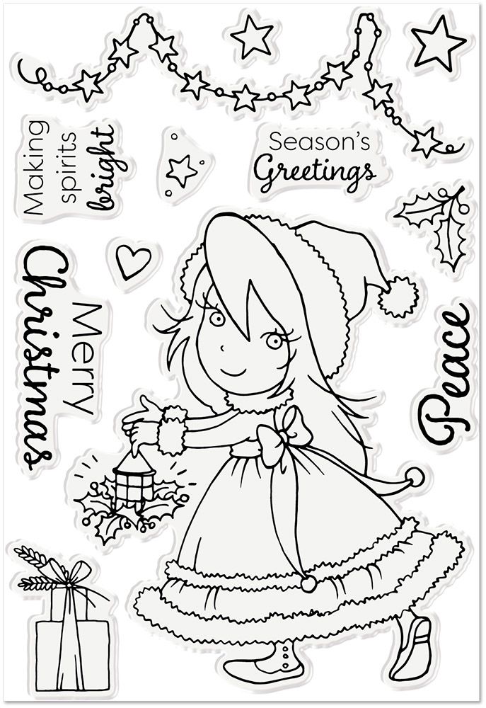 Annabel Spenceley Photopolymer Stamp - Making spirits bright