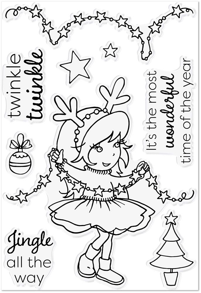 Annabel Spenceley Photopolymer Stamp - Twinkle twinkle