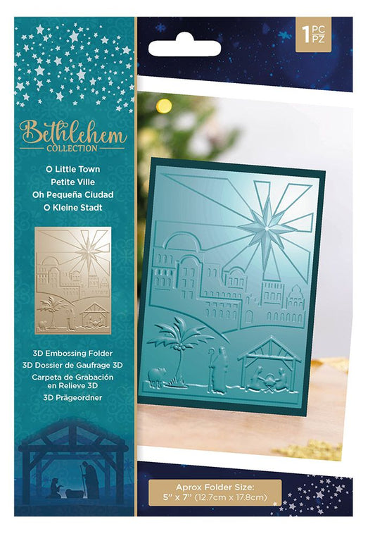 Bethlehem Collection 5" x 7" - 3D Embossing Folder - O Little Town