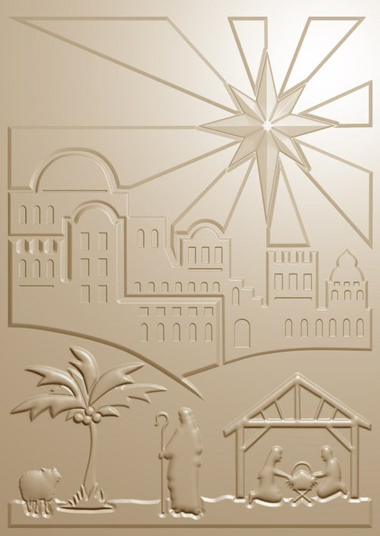 Bethlehem Collection 5" x 7" - 3D Embossing Folder - O Little Town