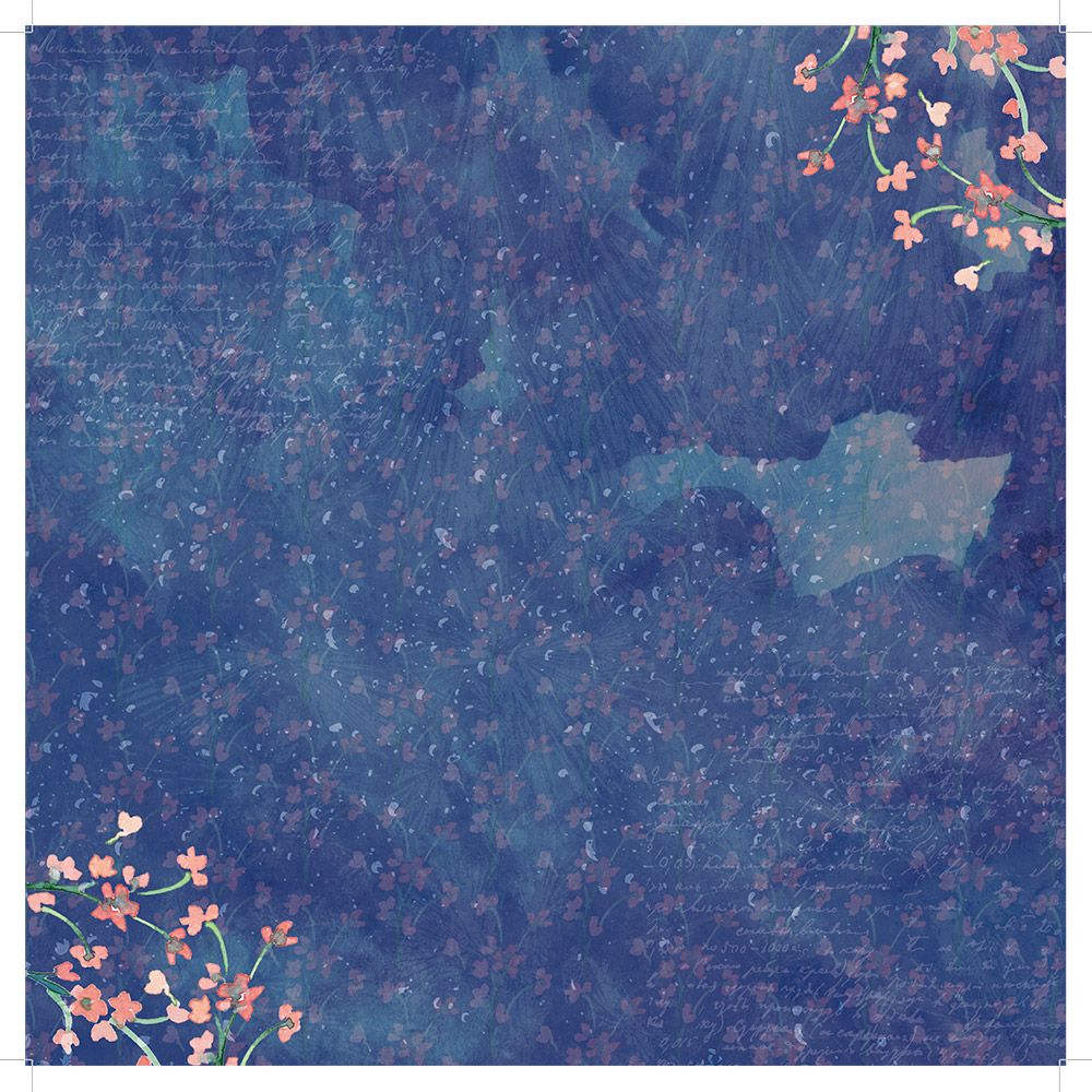 CC - 12"x12" Paper pad - Blush & Blue Florals