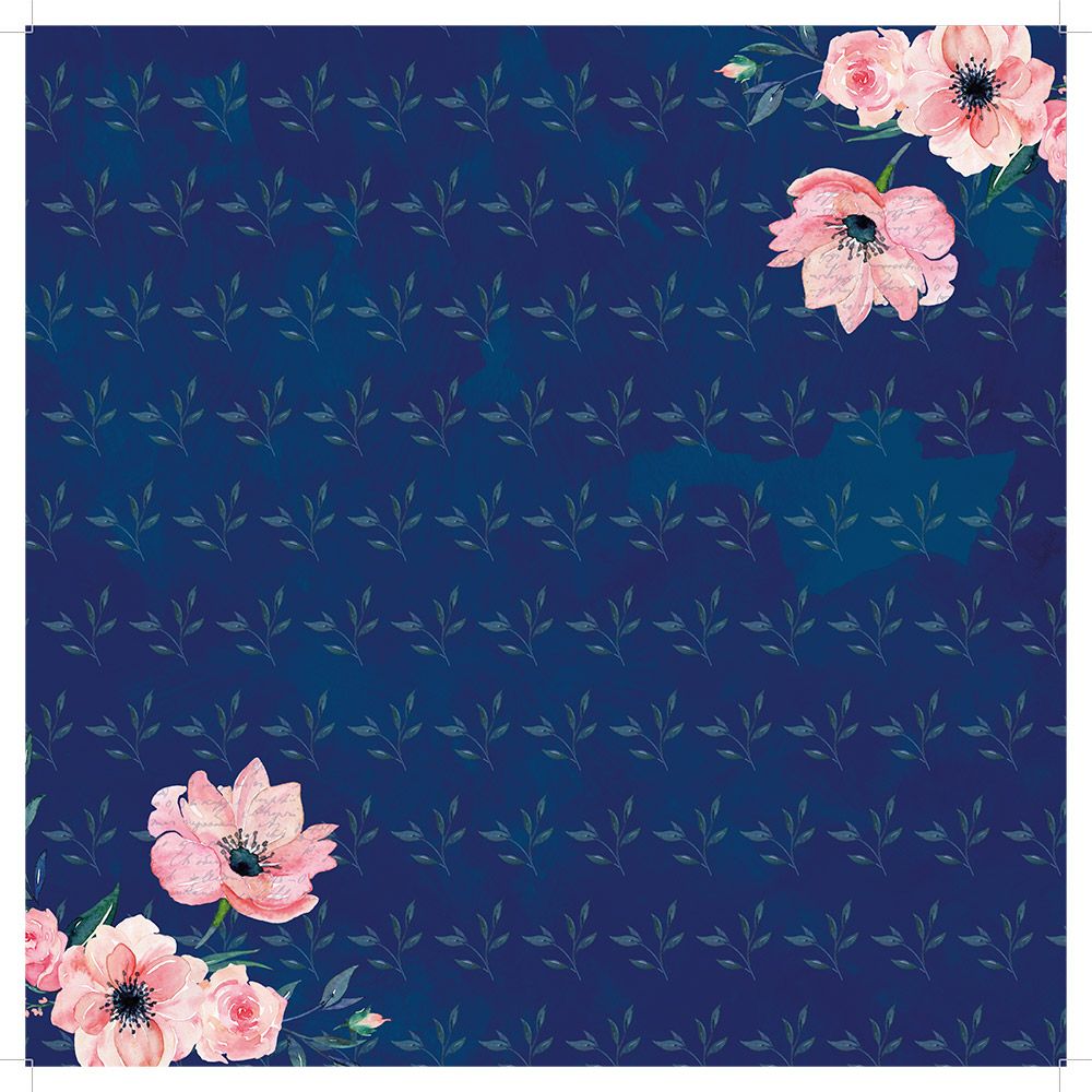 CC - 12"x12" Paper pad - Blush & Blue Florals