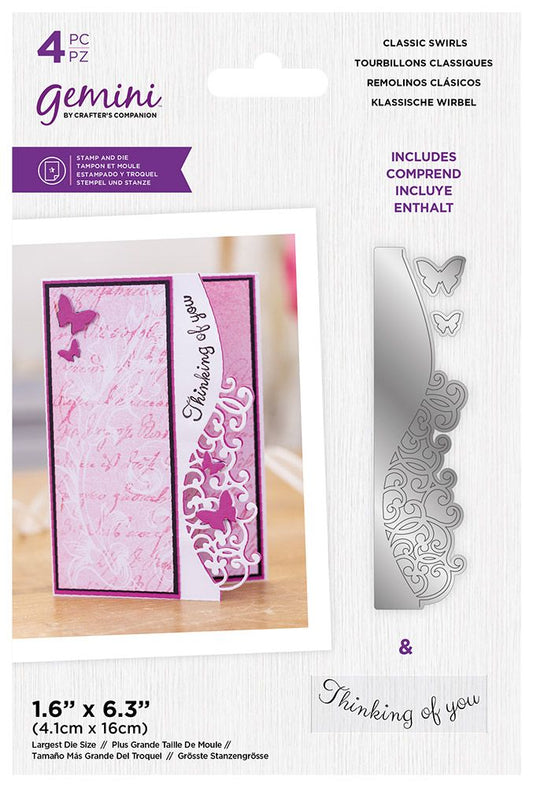 Gemini Stamp and Die - Classic Swirls