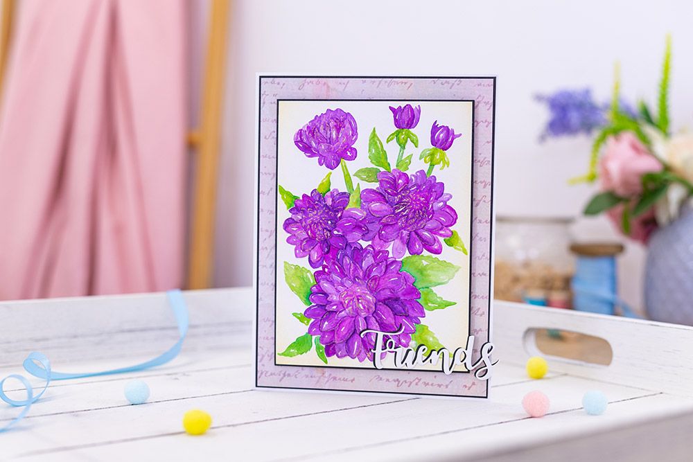 Gemini - 5 x 7 3D Embossing Folder - Dahlias