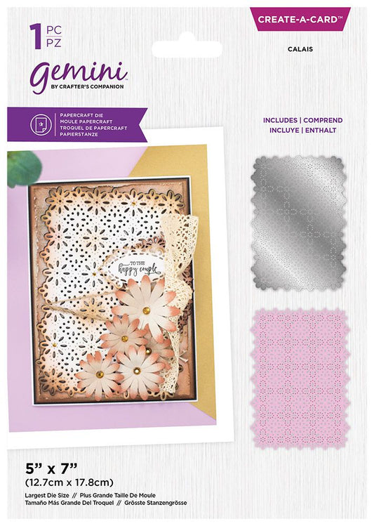 Gemini - Metal Die - Create a Card - Broderie Anglaise - Calais