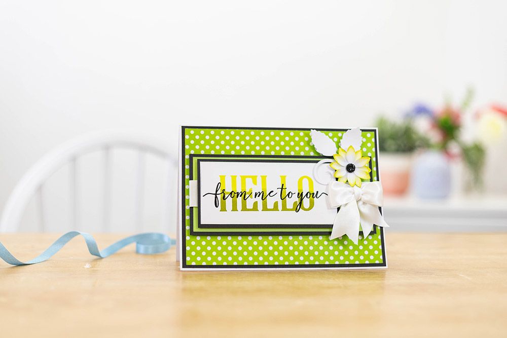 Crafters Companion Photopolymer Stamp - Brush Hello From Me To You