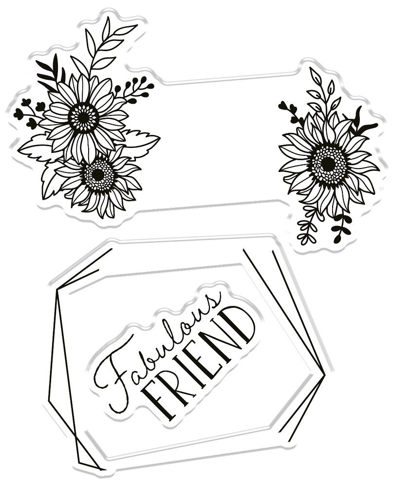 Natures Garden Sunflower Collection Stamp and Die - Fabulous Frame