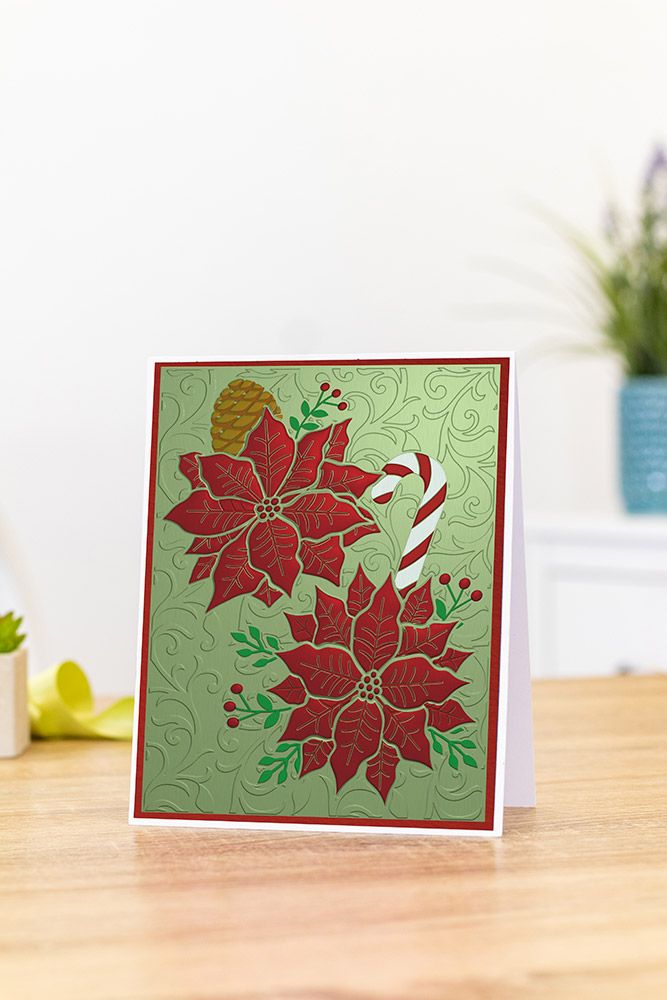 Gemini 3D Embossing Folder & Stencil - Precious Poinsettias