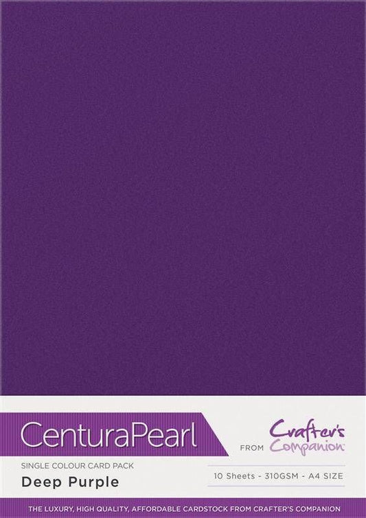 Crafters Companion Centura Pearl Single Colour A4 10 Sheet Pack - Deep Purple