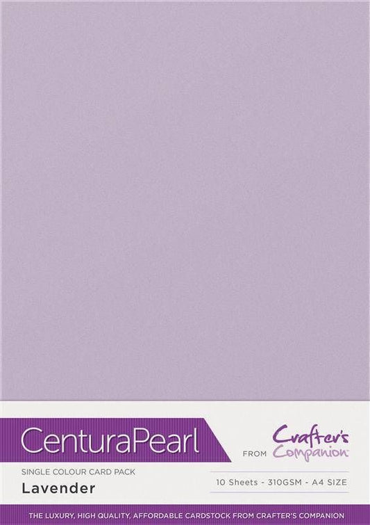 Crafters Companion Centura Pearl Single Colour A4 10 Sheet Pack - Lavender