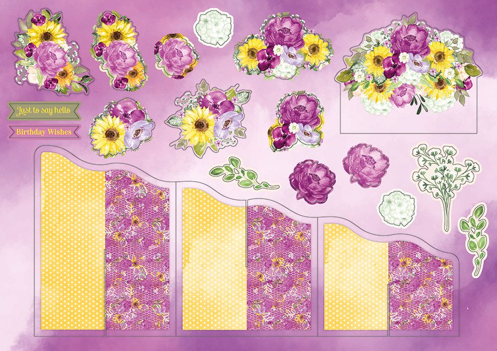 Crafters Companion Cascading Card Kit - Beautiful Blooms