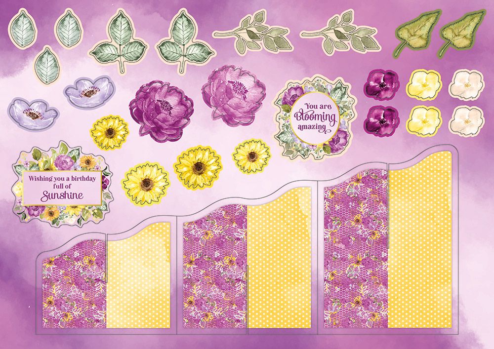 Crafters Companion Cascading Card Kit - Beautiful Blooms