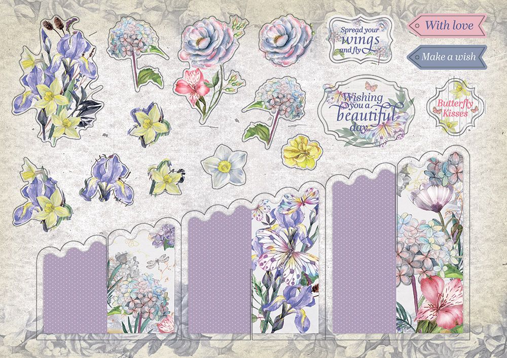 Crafters Companion Cascading Card Kit - Beautiful Blooms