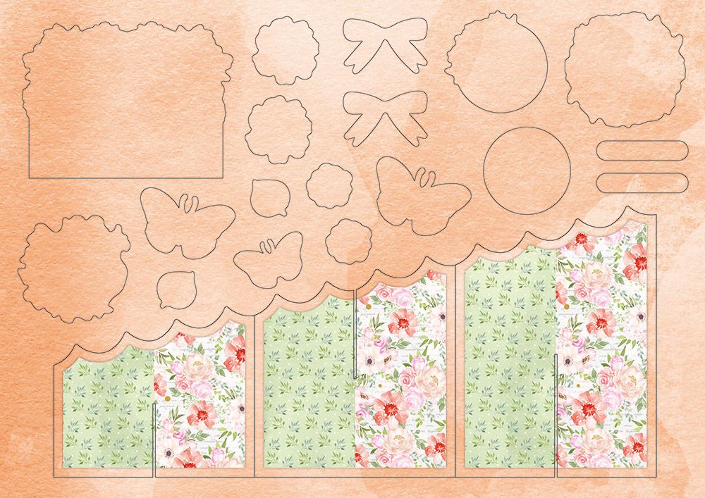 Crafters Companion Cascading Card Kit - Beautiful Blooms