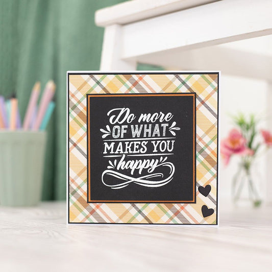 Crafters Companion - Photopolymer Stamp - Makes you happy