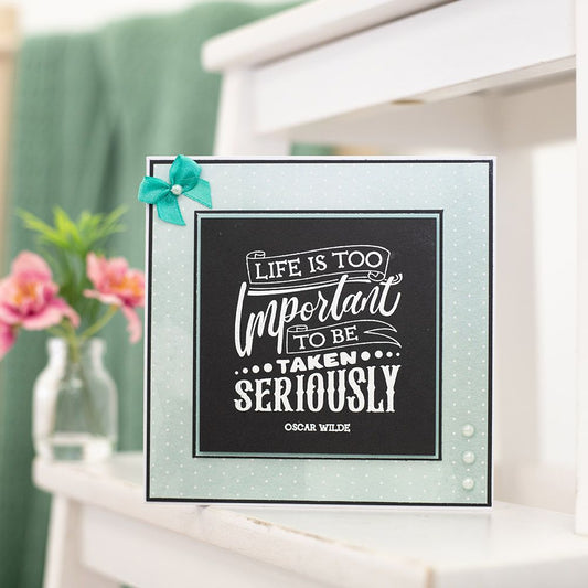 Crafters Companion - Photopolymer Stamp - Life is too important