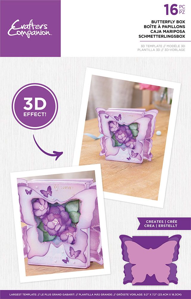 Crafters Companion 3D Template - Butterfly Box