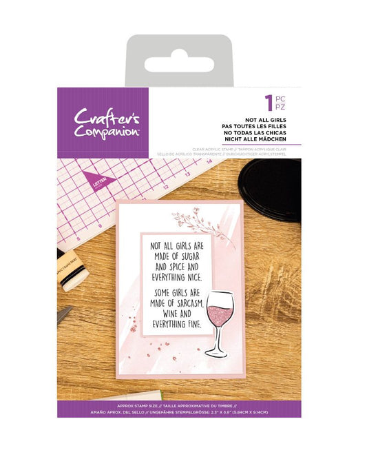 Crafter's Companion - Clear Acrylic Stamps - Not All Girls