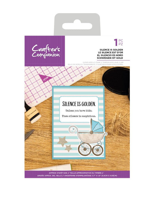 CC - Clear Acrylic Stamps - Silence is Golden