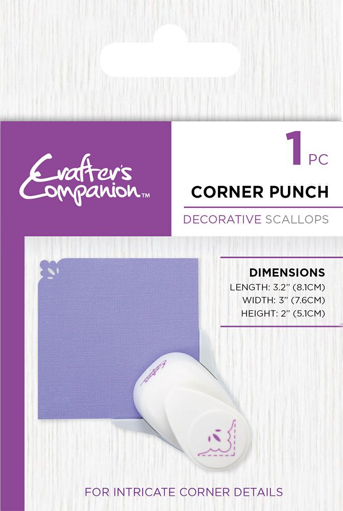 Crafters Companion Corner Punch - Decorative Scallops
