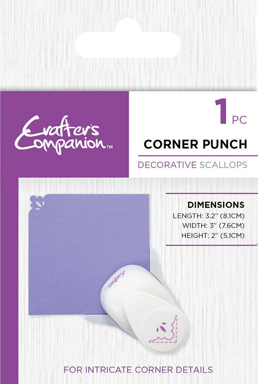 Crafters Companion Corner Punch - Decorative Scallops