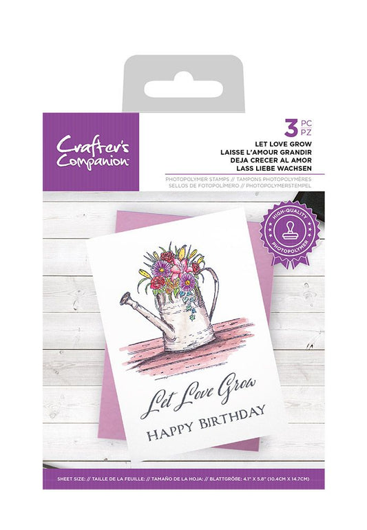 Crafters Companion Photopolymer Stamp - Let Love Grow