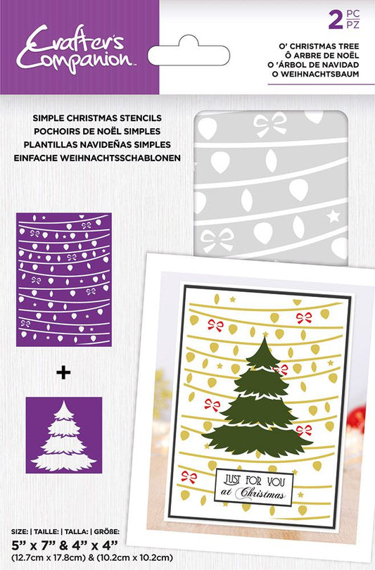 Crafters Companion Stencil - O Christmas Tree