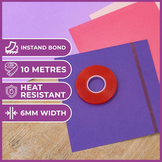 CC - Red Liner Double Sided Tape (6mm)