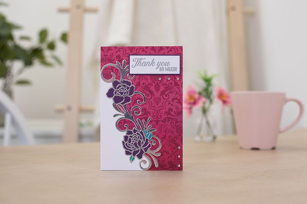 Crafters Companion Monthly Craft Kit - Grande Floral Swirl Dies Box 55