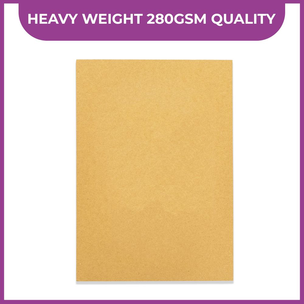 Crafters Companion Kraft Cardstock A4 - Pack of 50