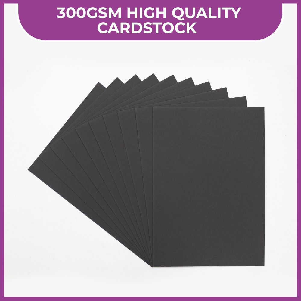 Crafters Companion Matt Black A4 Cardstock - 40 Sheets