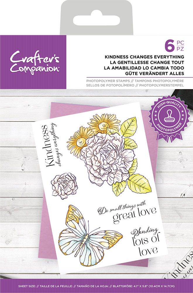 Crafters Companion Photopolymer Stamp - Kindness Changes Everything