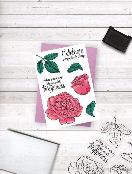 Crafters Companion- Photopolymer Stamp - Bloom with Happiness