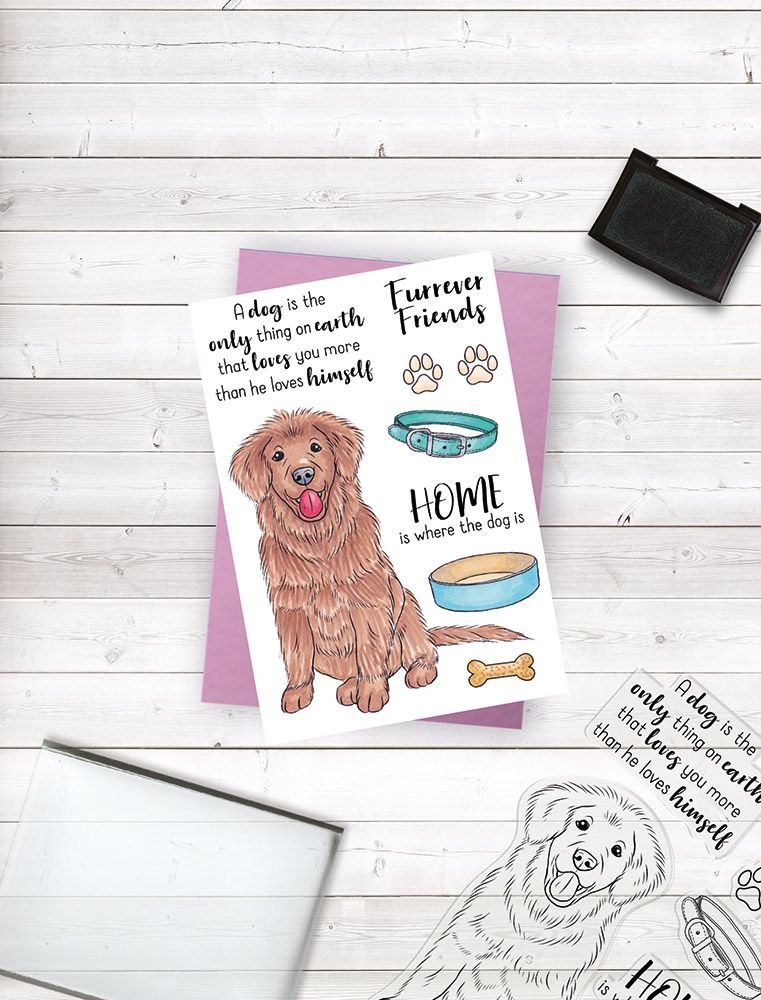 Crafters Companion- Photopolymer Stamp - Furrever Friends