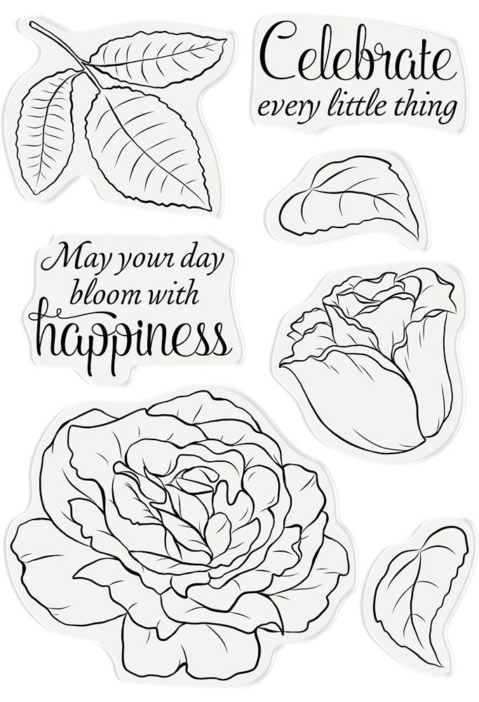 Crafters Companion- Photopolymer Stamp - Bloom with Happiness