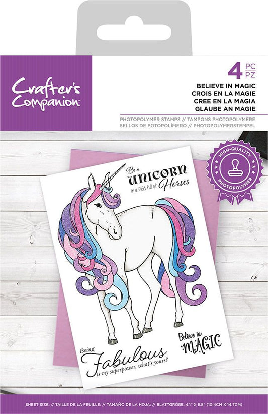 Crafters Companion Photopolymer Stamp - Believe in Magic