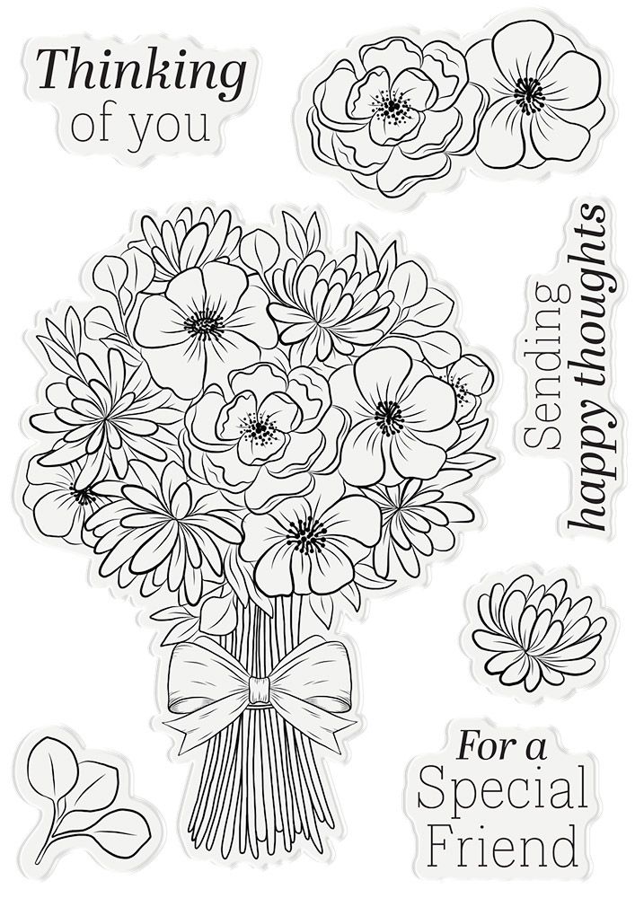 Crafters Companion Photopolymer Stamp - Sending Happy Thoughts