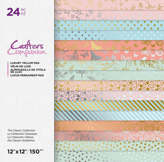 Crafters Companion The Classic Collection Vellum Pad - 12"x12"